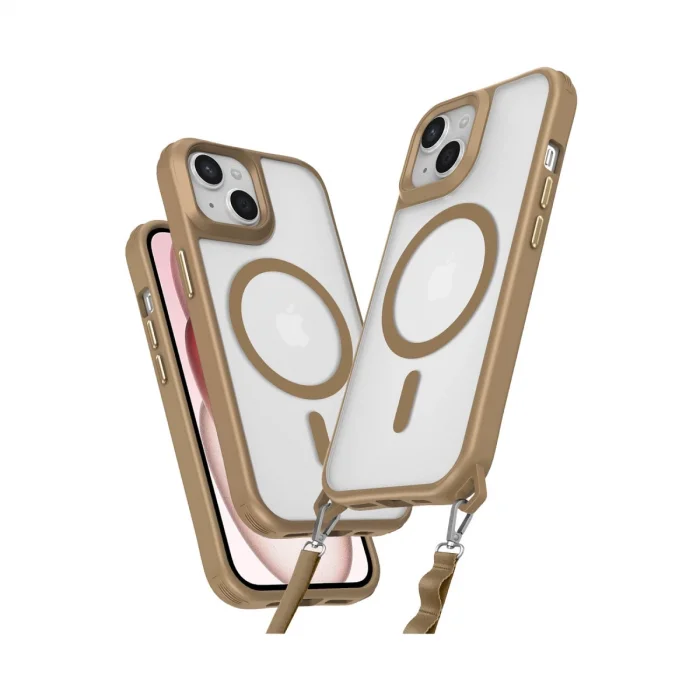 İphone 14 Kılıf Enka Magsafe Silikon Kılıf - Desert