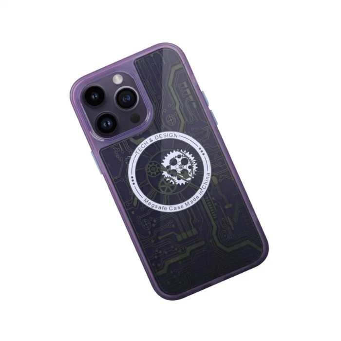 İphone 14 Pro Kılıf Magic Magneticsafe Silikon - Derin Mor