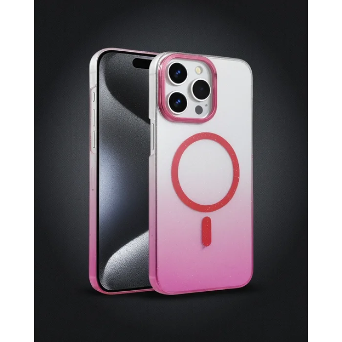 iPhone 14 Pro Max Glossy Magsafe Kılıf - Pembe