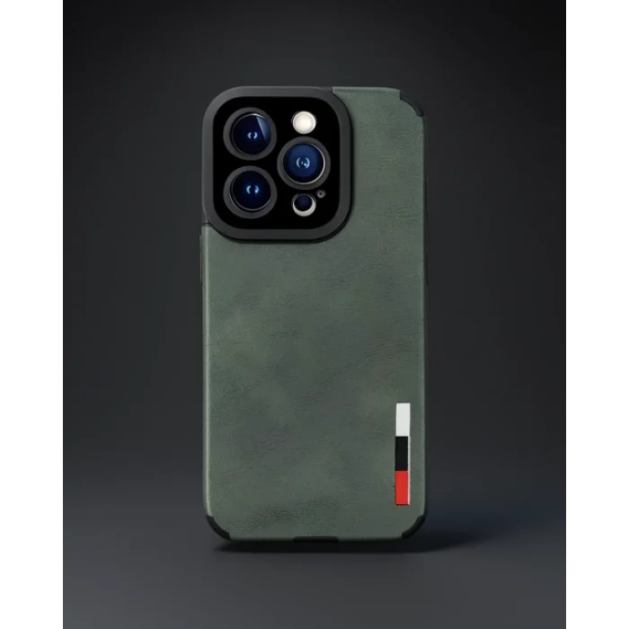 iPhone 14 Pro Max Kılıf Loop Deri Silikon - Yeşil