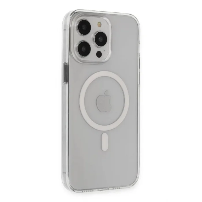 Apple iPhone 14 Pro Max Uyumlu Kılıf Tron Şeffaf Magsafe Kapak - Şeffaf