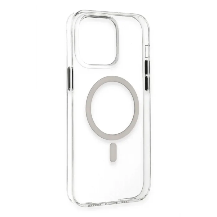 Apple iPhone 14 Pro Max Uyumlu Kılıf Tron Şeffaf Magsafe Kapak - Şeffaf