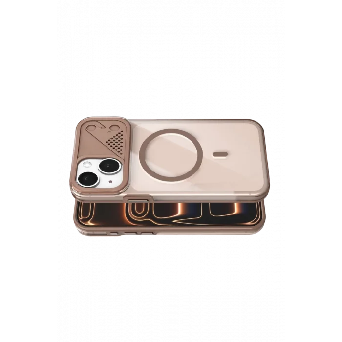 Joko Apple iPhone 14 Uyumlu Zinko Magsafe Kapak - Çöl Titanyum