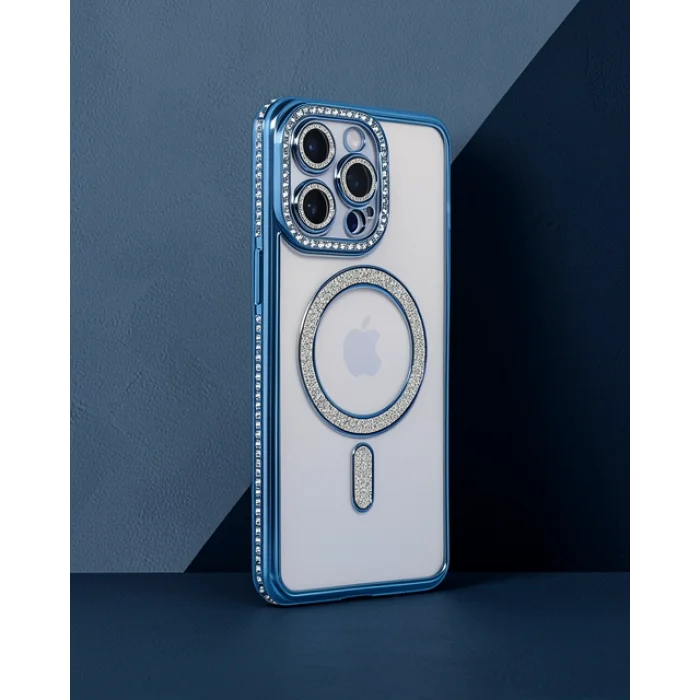 iPhone 15 Pro - Joke Simli Magneticsafe Kılıf - Mavi