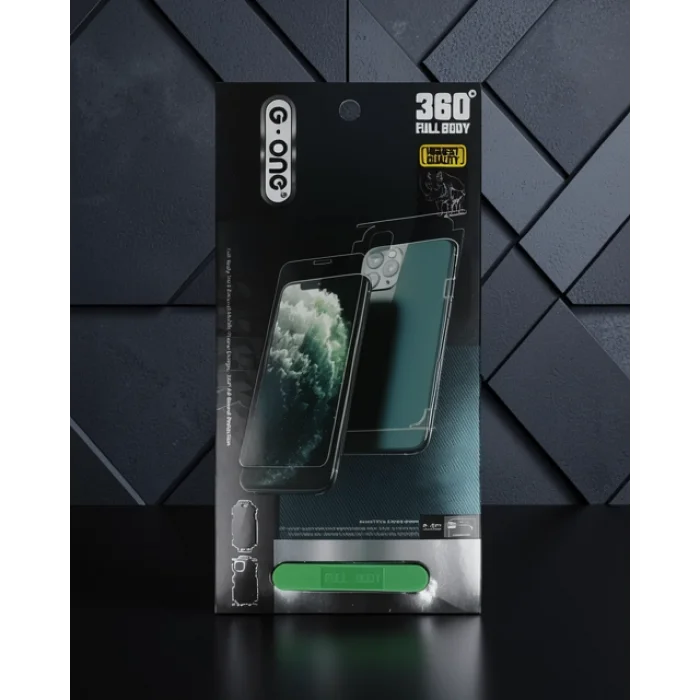 iPhone 15 Pro Max - 360 Mat Full Body Arka Koruyucu - Siyah