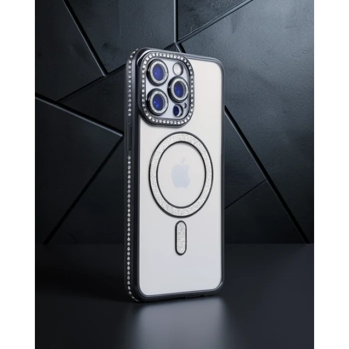 iPhone 15 Pro Max Kılıf - Joke Simli Magneticsafe - Siyah