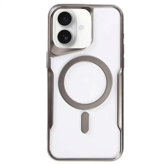İphone 16 Kılıf Boyi Magsafe Silikon Kapak - Titan Gri