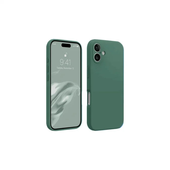 İphone 16 Kılıf First Silikon - Koyu Yeşil