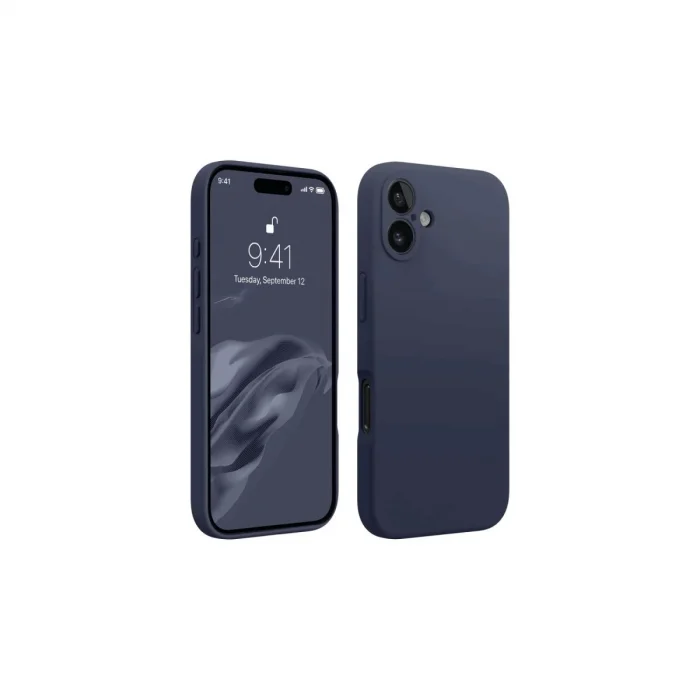 İphone 16 Kılıf First Silikon - Lacivert