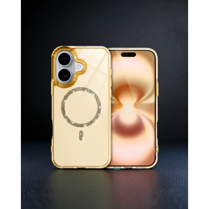 iPhone 16 Live Diamond Magsafe Kılıf - Sarı