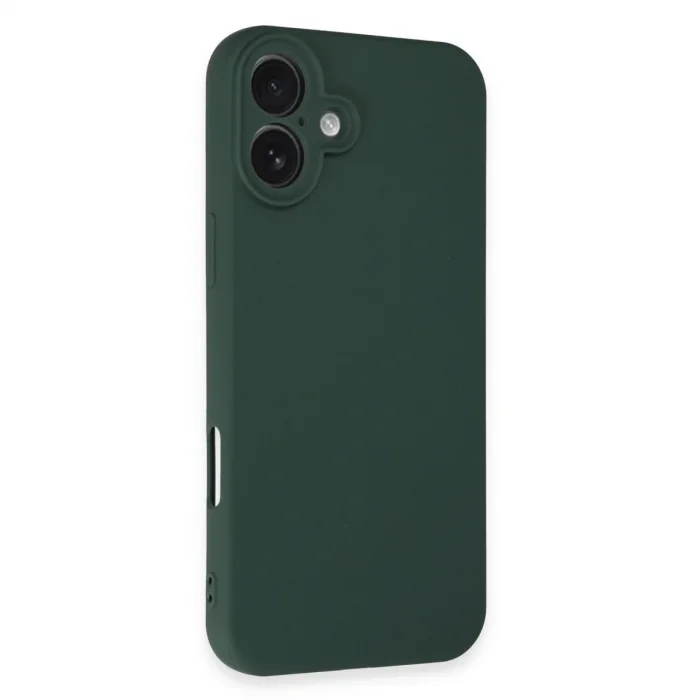 İphone 16 Plus Kılıf First Silikon - Koyu Yeşil