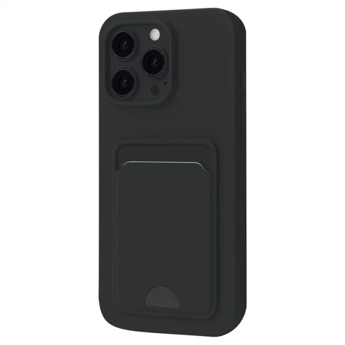 İphone 16 Plus Kılıf Kelvin Kartvizitli Silikon - Siyah