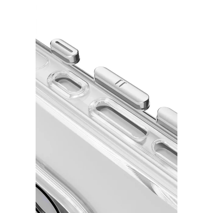 Joko Apple iPhone 16 Pro Uyumlu Gleam PC Sert Magsafe Kılıf - Şeffaf-Siyah