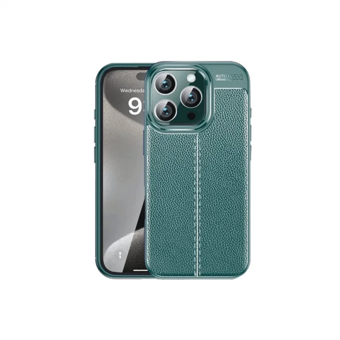 İphone 16 Pro Kılıf Auto Focus Kapak - Koyu Yeşil