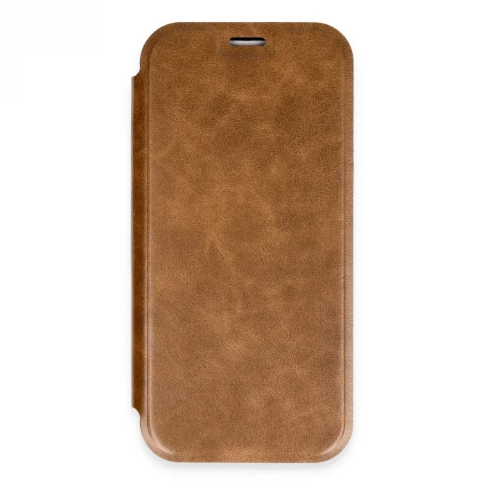 İphone 16 Pro Kılıf Flip Cover - Taba