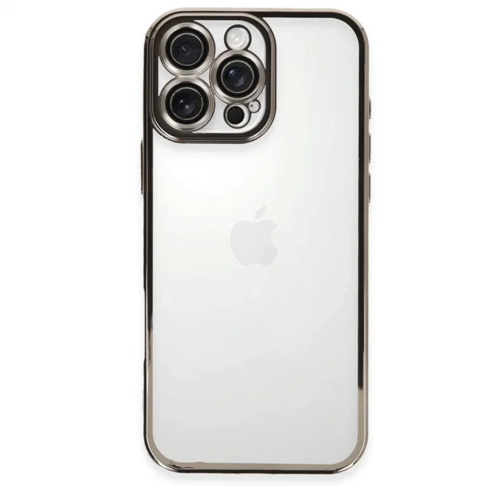 İphone 16 Pro Kılıf Razer Lensli Silikon - Titanyum Gri