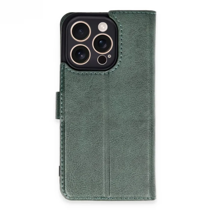 İphone 16 Pro Kılıf Trend S Plus Kapaklı Kılıf - Yeşil