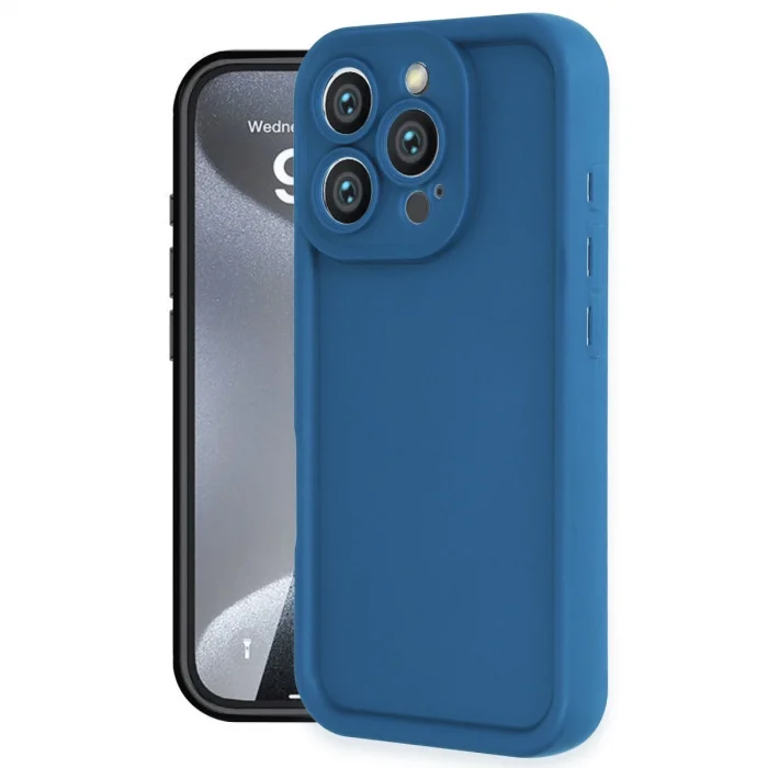 İphone 16 Pro Kılıf Viera Silikon - Mavi
