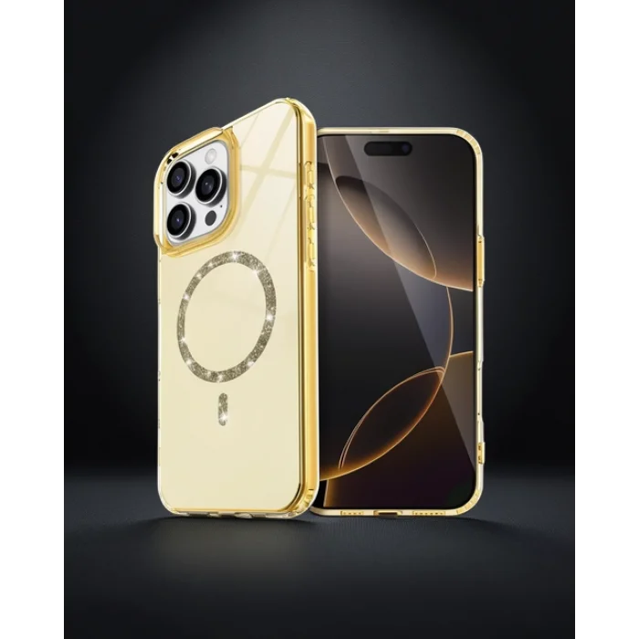iPhone 16 Pro Live Diamond Magsafe Kılıf - Sarı