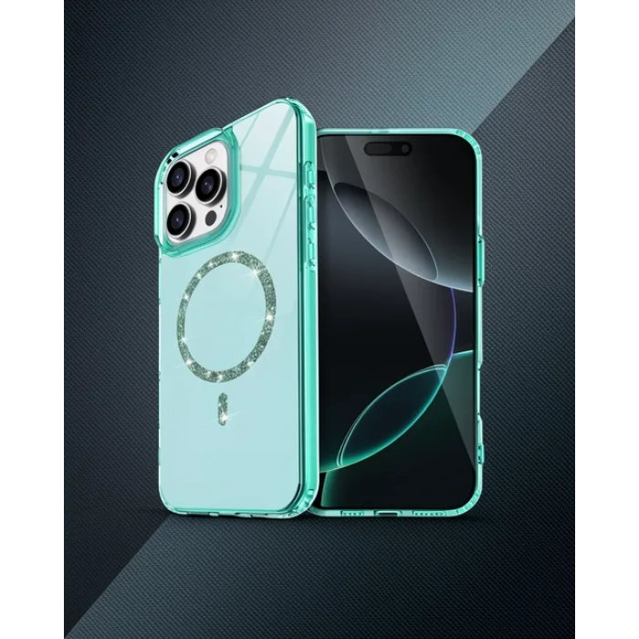 iPhone 16 Pro Live Diamond Magsafe Kılıf - Yeşil