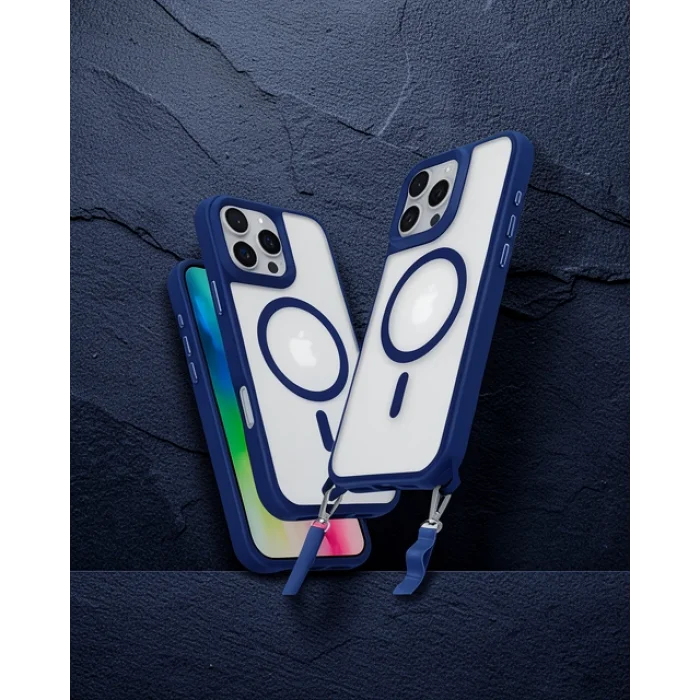 iPhone 16 Pro Max - Enka Magsafe Silikon Kılıf - Lacivert