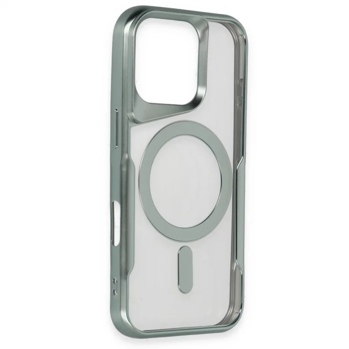 İphone 16 Pro Max Kılıf Boyi Magsafe Silikon Kapak - Titan Gri