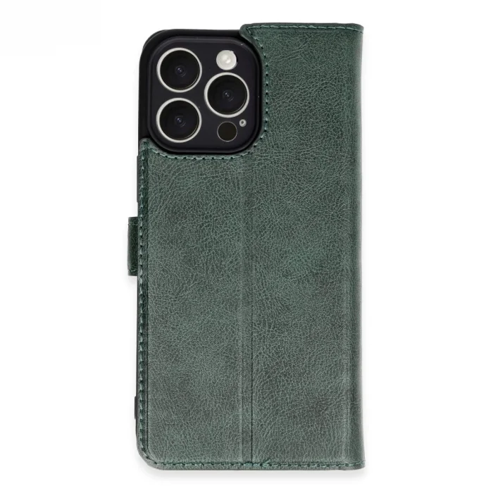 İphone 16 Pro Max Kılıf Trend S Plus Kapaklı Kılıf - Yeşil