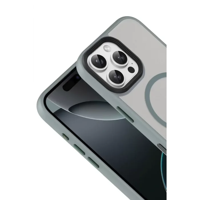 Joko Apple iPhone 16 Pro Max Uyumlu Megane Magsafe Kapak - Titan Gri