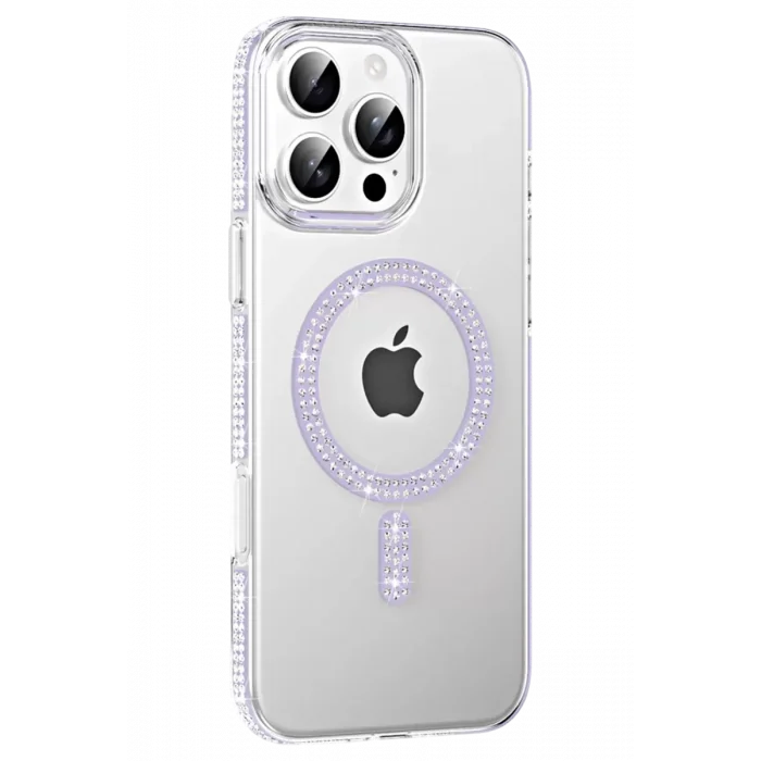 Joko Apple iPhone 16 Pro Max Uyumlu Move Taşlı Magsafe Kapak - Lila