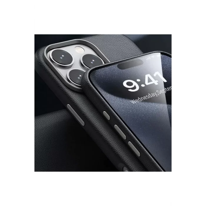 Joko Apple iPhone 16 Pro Max Uyumlu Wonder Deri Magsafe Kapak - Lacivert
