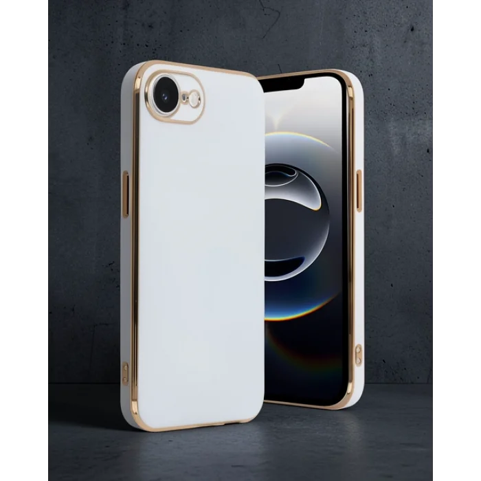 iPhone 16E Kılıf Volet Silikon - Beyaz
