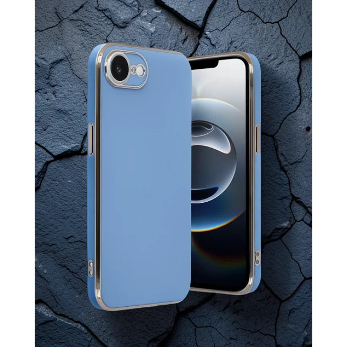 iPhone 16E Kılıf Volet Silikon - Mavi