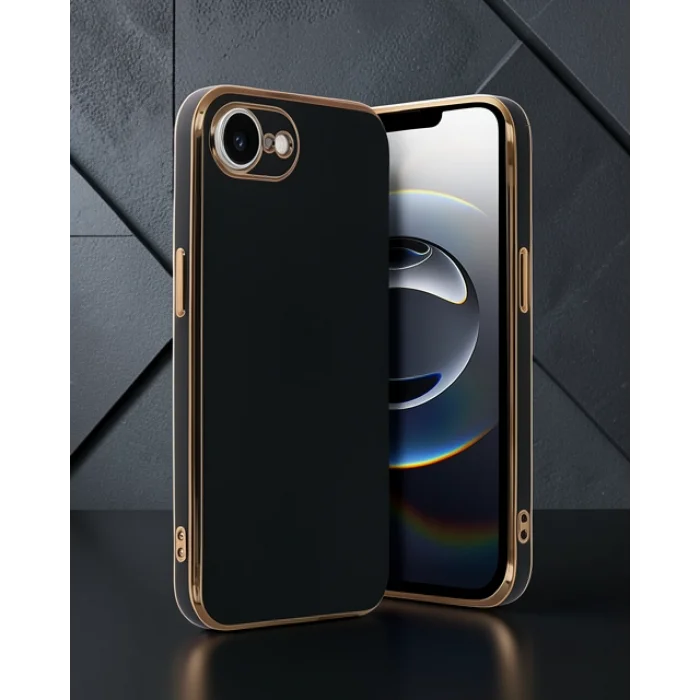 iPhone 16E Kılıf Volet Silikon - Siyah