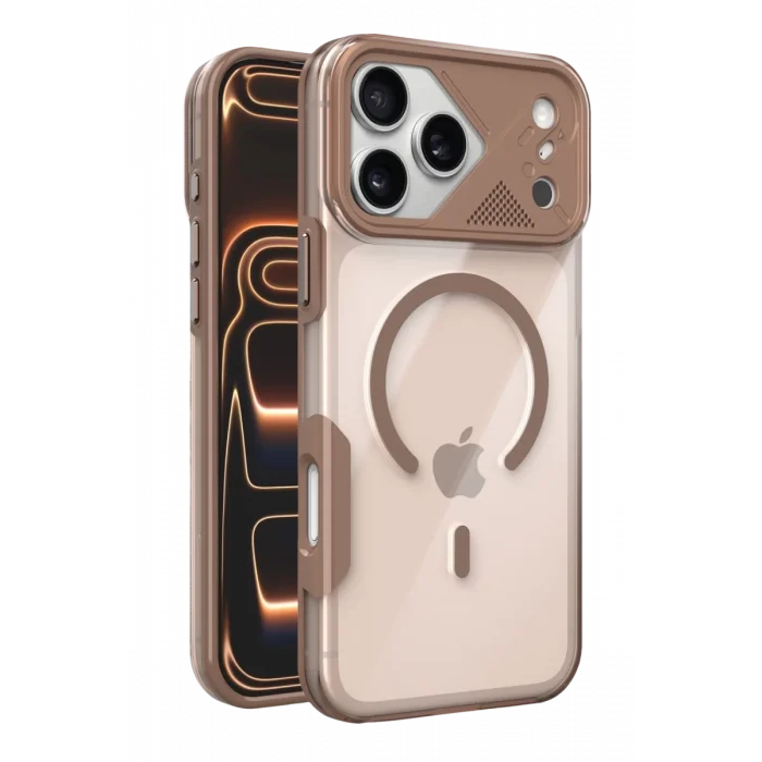 Joko Apple iPhone 17 Pro Max Uyumlu Zinko Magsafe Kapak - Çöl Titanyum