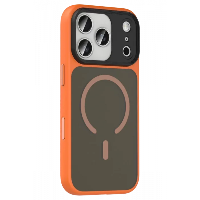 Joko Apple iPhone 17 Pro Uyumlu Megane Magsafe Kapak - Turuncu