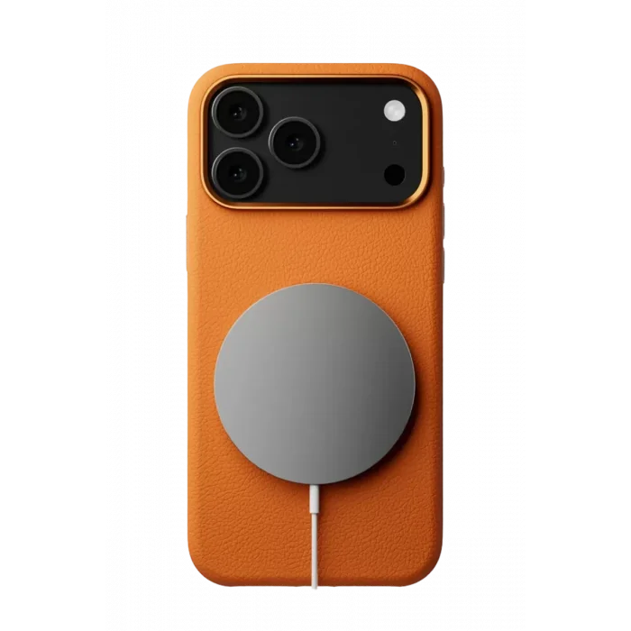 Joko Apple iPhone 17 Pro Uyumlu Wonder Deri Magsafe Kapak - Turuncu