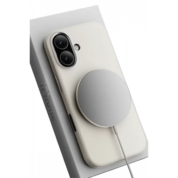 Joko Apple iPhone 17 Uyumlu Wonder Deri Magsafe Kapak - Beyaz