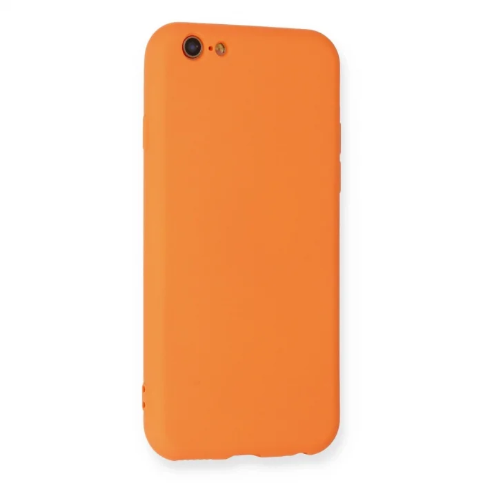 İphone 6 Kılıf Nano İçi Kadife Silikon - Turuncu