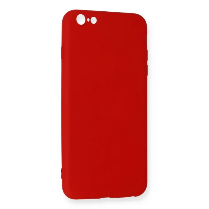 İphone 6 Plus Kılıf Nano İçi Kadife Silikon - Kırmızı