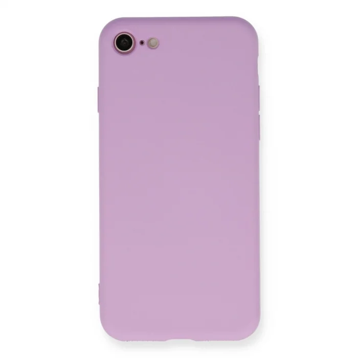 İphone 7 Kılıf Nano İçi Kadife Silikon - Lila