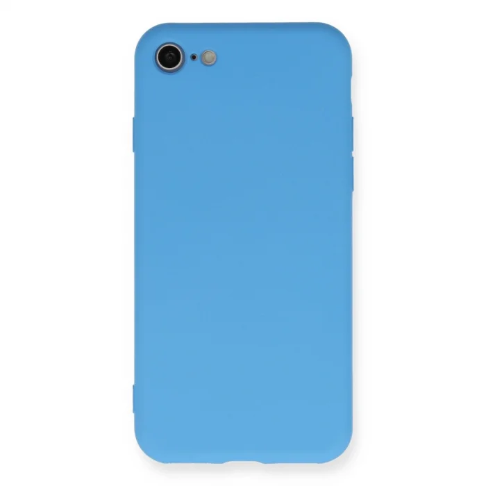 İphone 7 Kılıf Nano İçi Kadife Silikon - Mavi