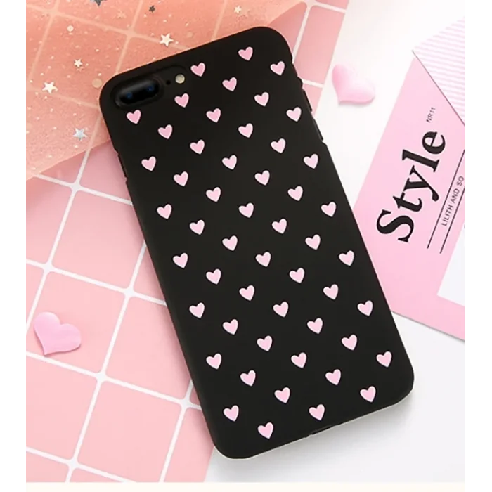 iPhone SE3-SE2 İPhone 8-7 Kılıf Çoklu Kalp Premium Pc Kılıf-(5775)