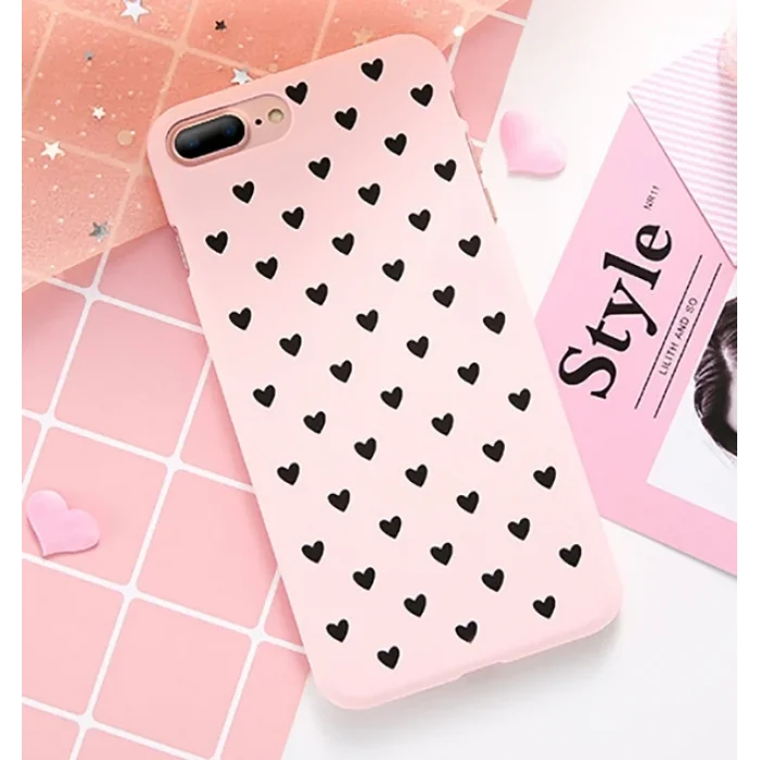 iPhone SE3-SE2 İPhone 8-7 Kılıf Çoklu Kalp Premium Pc Kılıf-(5775)