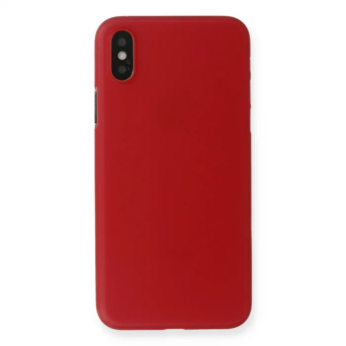 İphone X Kılıf Pp Ultra İnce Kapak - Kırmızı