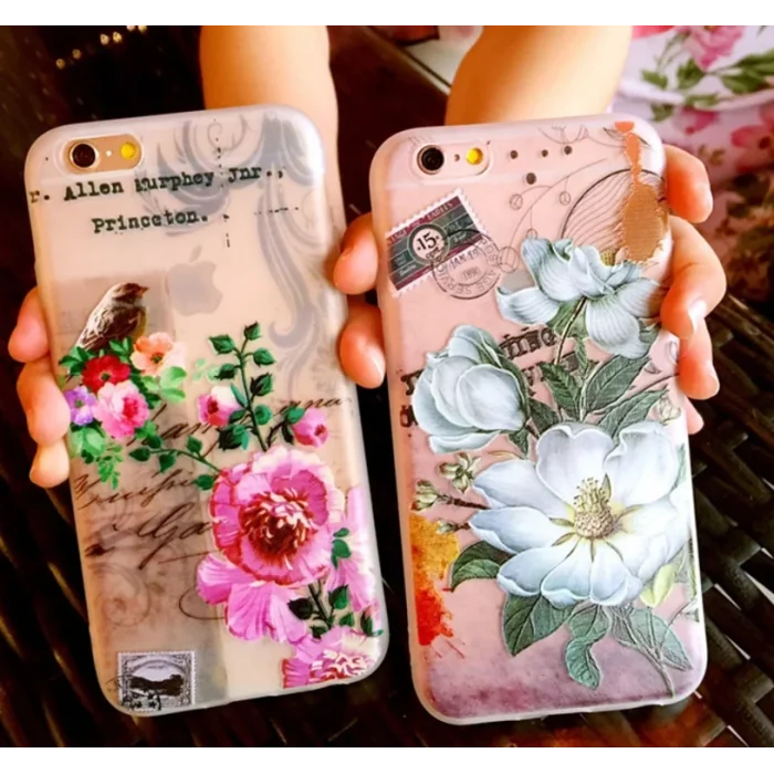 İphone X Xs 3d Gül Desenli Premium Silikon Kılıf-(5775)