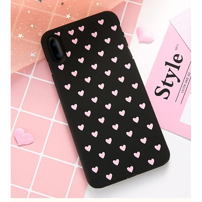 İphone X Xs Çoklu Kalp Premium Pc Kılıf-(5775)