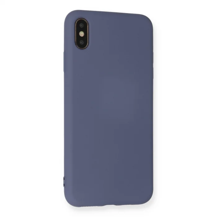 İphone Xs Max Kılıf Nano İçi Kadife Silikon - Gri