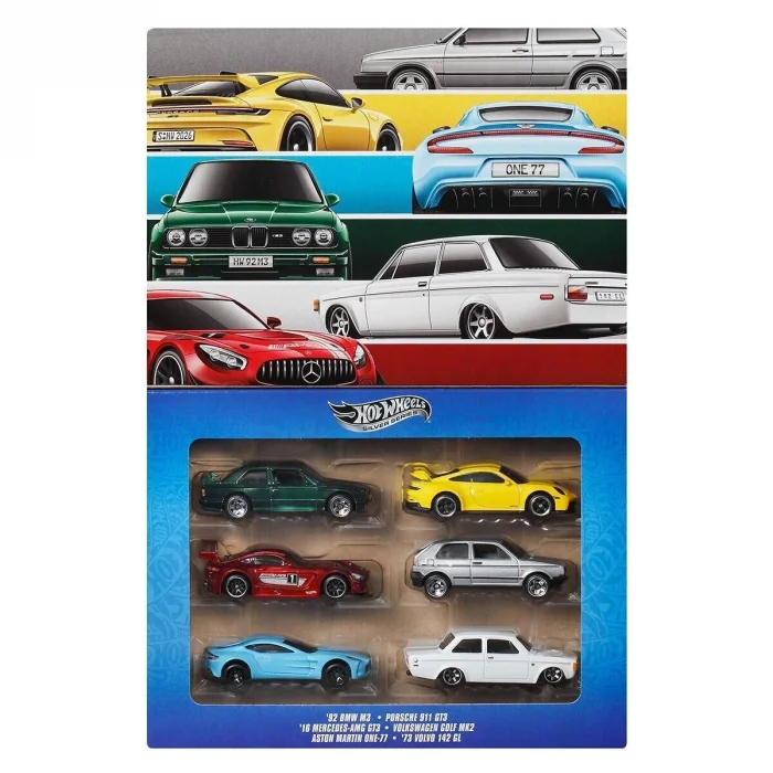 JLB25 Hot Wheels Euro Style 6lı Araç Paketi 1:64