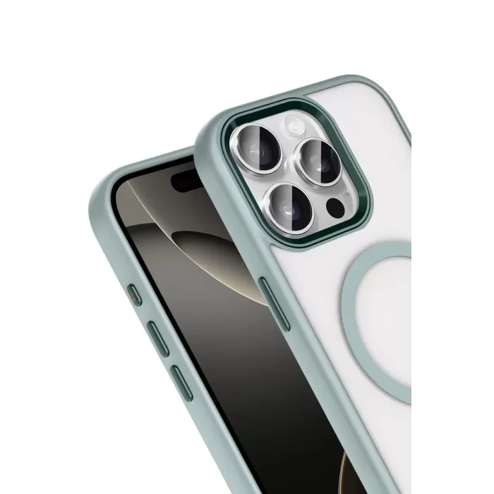 Joko Apple iPhone 15 Pro Max Uyumlu Terea Magsafe Kapak - Gri
