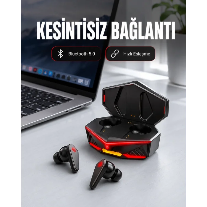 Kablosuz Bluetooth Kulaklık Led Işıklı Yeni Nesil